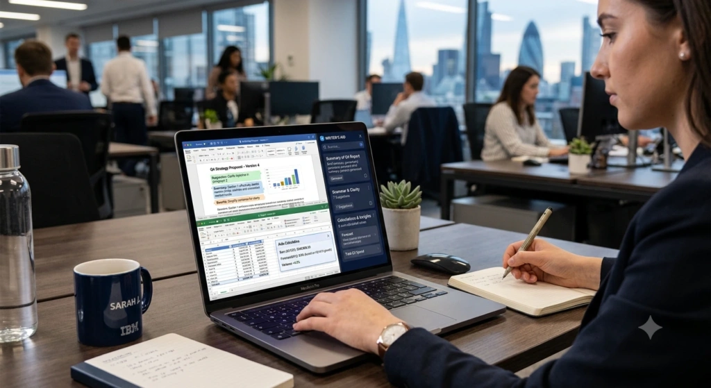 Microsoft Copilot helping with office productivity