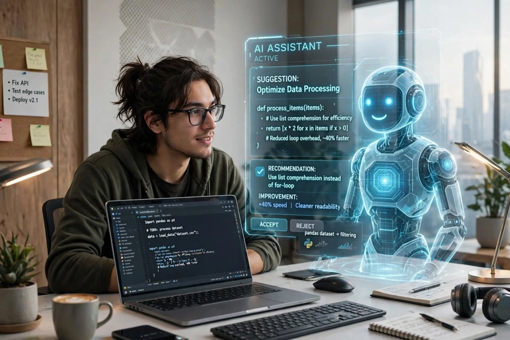 AI assistant helping with code