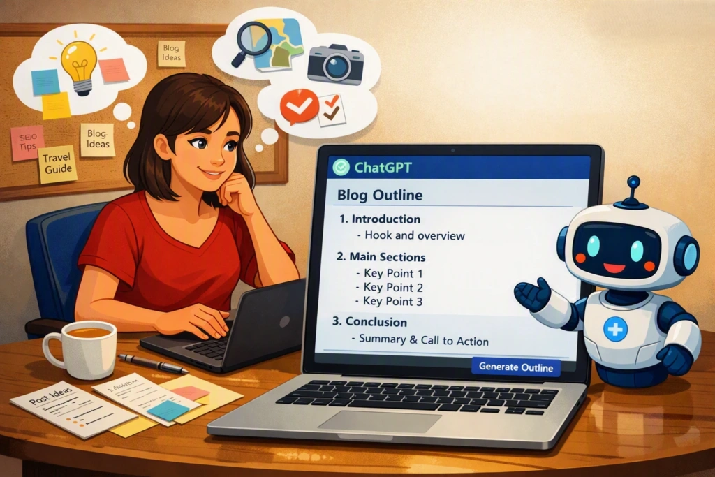 ChatGPT helping create a blog outline