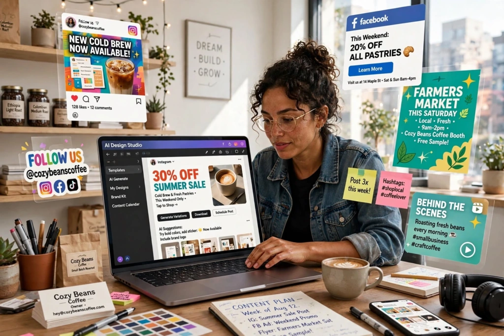 AI design tools for small business marketing