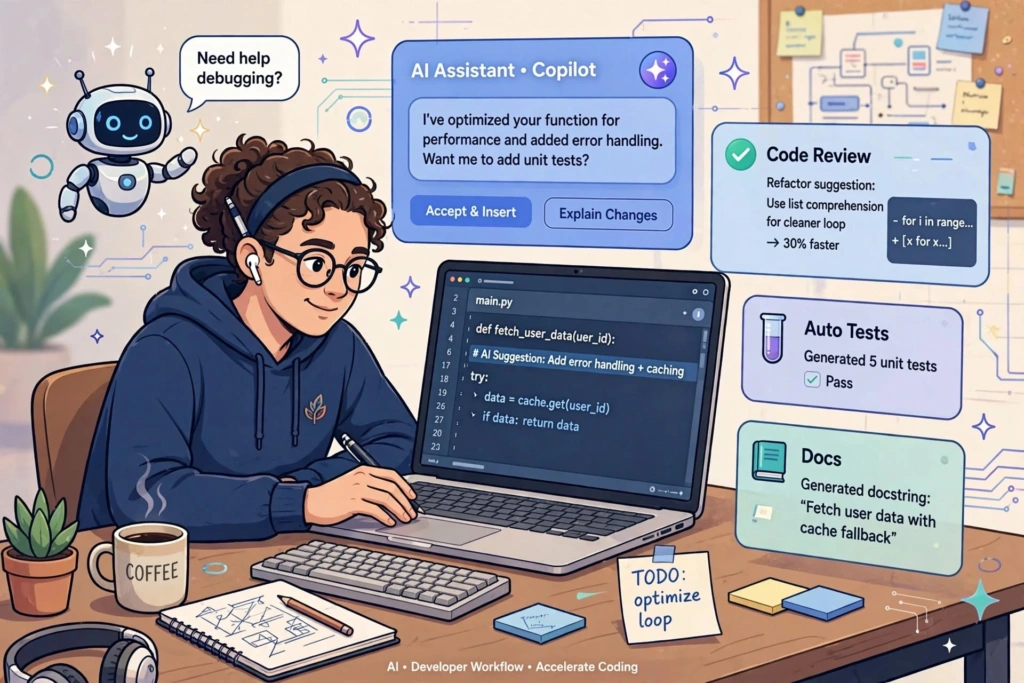 AI tools helping a software developer