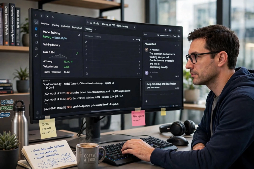 software developer working with AI tools