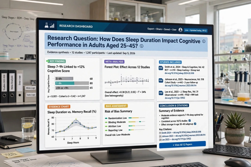 Consensus AI tool for evidence based research