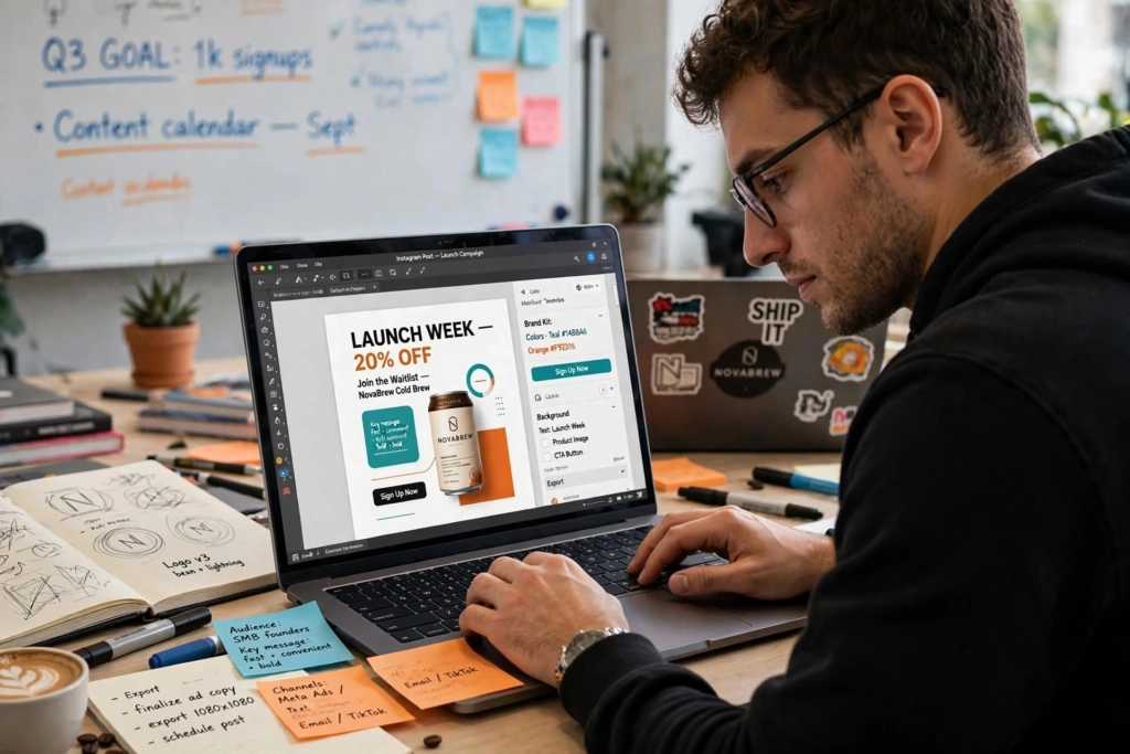 AI design tools for startup marketing