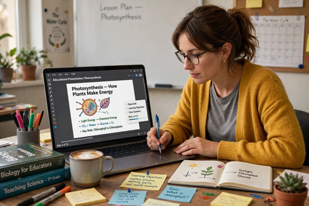 Canva AI tool for teachers and presentations